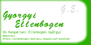 gyorgyi ellenbogen business card