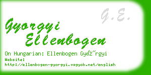 gyorgyi ellenbogen business card